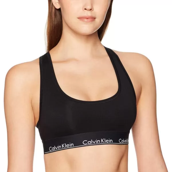 Calvin Klein Womens Modern Cotton Unlined Wireless BraletteBlack Waistband