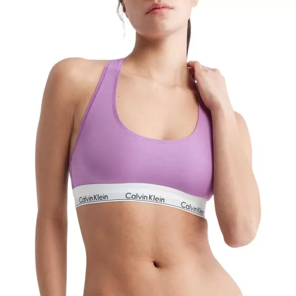 Calvin Klein Womens Modern Cotton Unlined Wireless BraletteIris Orchid