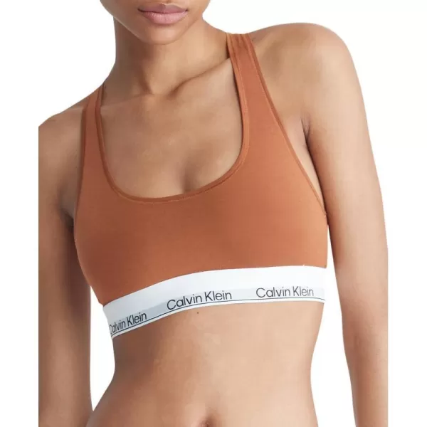 Calvin Klein Womens Modern Cotton Unlined Wireless BraletteWarm Bronze