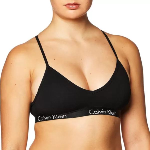 Calvin Klein Womens Motive Cotton Lightly Lined BraletteBlack