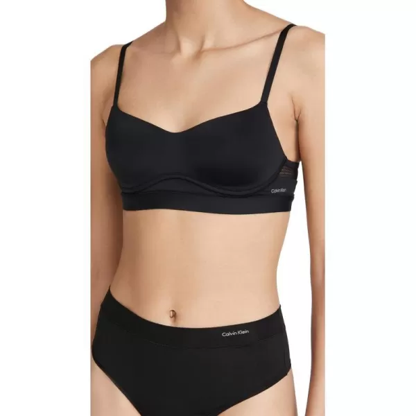 Calvin Klein Womens Perfectly Fit Flex Lightly Lined Wirefree BraletteBlack