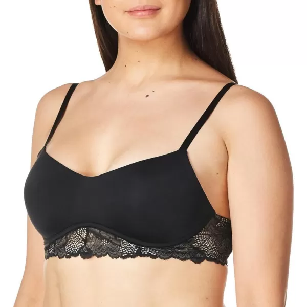 Calvin Klein Womens Perfectly Fit Flex Lightly Lined Wirefree BraletteBlack Lace