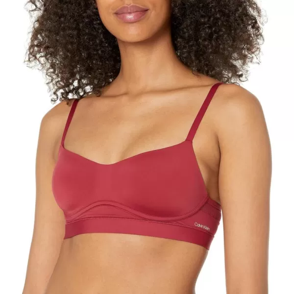 Calvin Klein Womens Perfectly Fit Flex Lightly Lined Wirefree BraletteRebellious