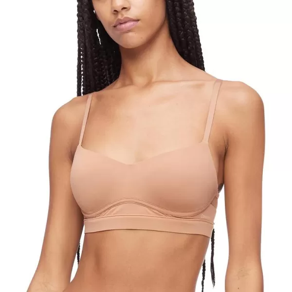 Calvin Klein Womens Perfectly Fit Flex Lightly Lined Wirefree BraletteSandalwood