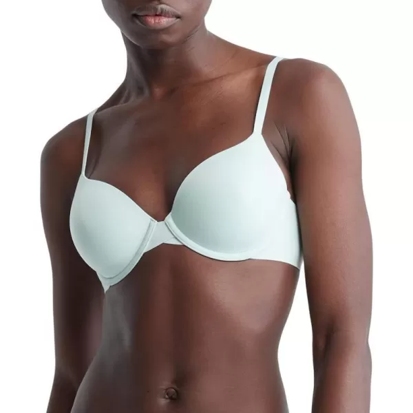 Calvin Klein Womens Perfectly Fit Lightly Lined Tshirt Bra With Memory TouchAqua Blue