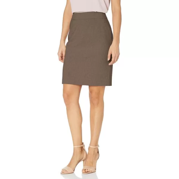 Calvin Klein Womens Petite Lux Straight SkirtHeather Taupe