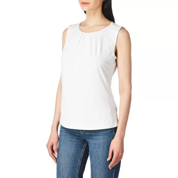 Calvin Klein Womens Pleat Neck Sleeveless CamiWhite