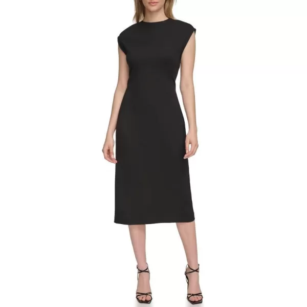 Calvin Klein Womens Ponte Formal Fitted DressBlack