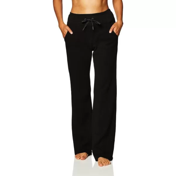 Calvin Klein Womens Premium Performance Thermal Wide Leg PantBlack