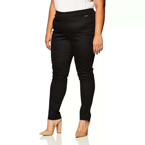 Calvin Klein Womens Pull On Stretch Pants Standard and PlusCropped Black