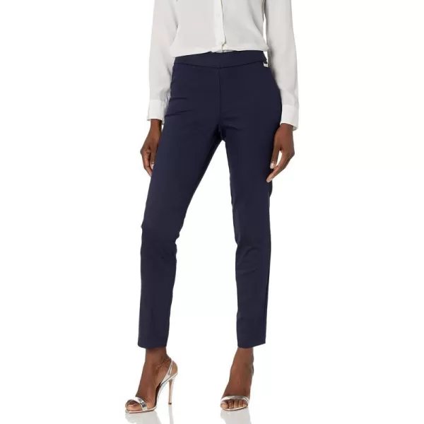 Calvin Klein Womens Pull On Stretch Pants Standard and PlusCropped Twilight