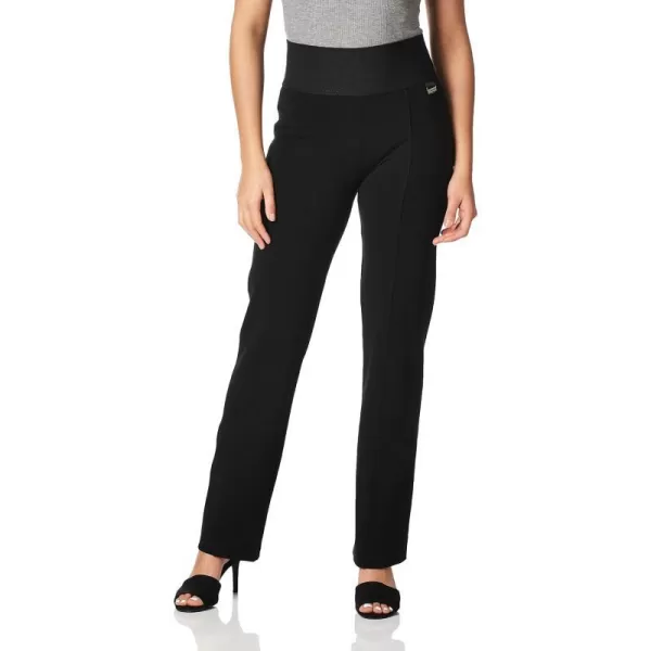 Calvin Klein Womens Pull On Stretch Pants Standard and PlusStraight Black