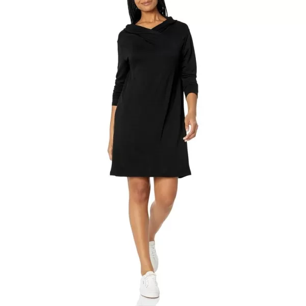 Calvin Klein Womens Pull on Long Sleeve Hoodie DressNero