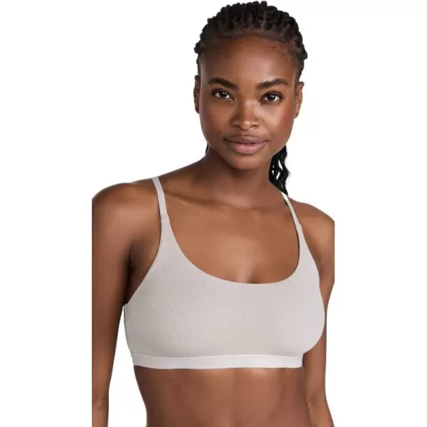 Calvin Klein Womens Pure Ribbed Natural Lift Unlined BraletteOcean Storm