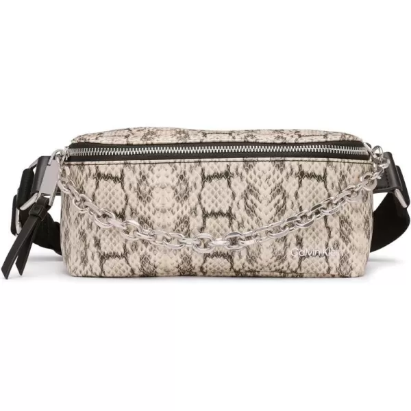 Calvin Klein Womens Rain Organizational Belt BagCherub WhiteBlack