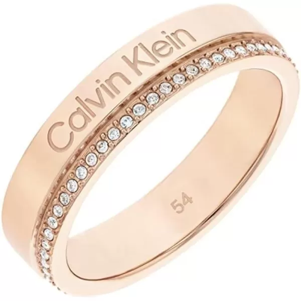 Calvin Klein Womens Ring Elegant Minimalism with Sleek Linear Silhouette and CrystalsCalvin Klein Womens Ring Elegant Minimalism with Sleek Linear Silhouette and Crystals