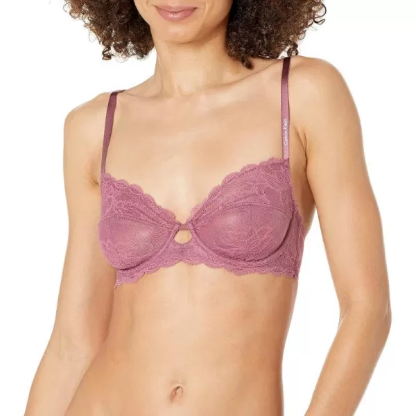 Calvin Klein Womens Seductive Comfort Unlined Lace BraBerry Wild