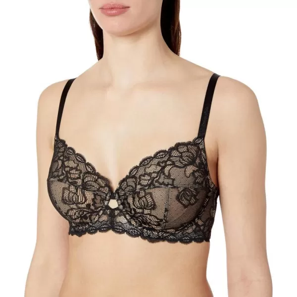 Calvin Klein Womens Seductive Comfort Unlined Lace BraBlack