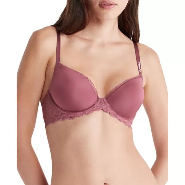 Calvin Klein Womens Seductive Comfort with Lace Demi BraCrushed Berry