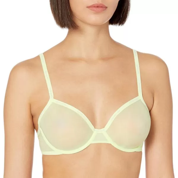 Calvin Klein Womens Sheer Marquisette Unlined Demi BraGlowed Up