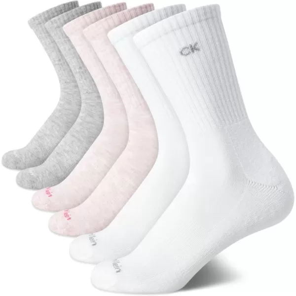 Calvin Klein Womens Socks  Cushion Athletic Crew Socks 6 PackAssorted