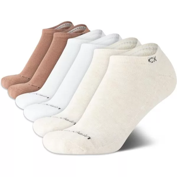 Calvin Klein Womens Socks  Cushion No Show Socks 6 PackBeige