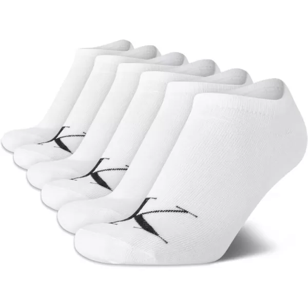 Calvin Klein Womens Socks  Cushion No Show Socks 6 PackWhite Monogram