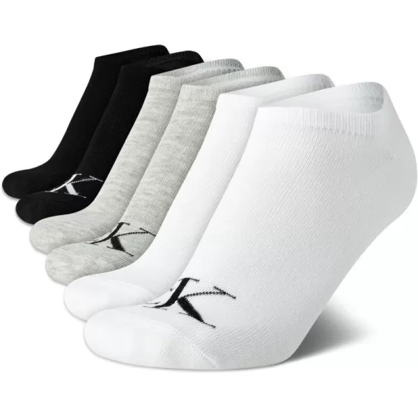 Calvin Klein Womens Socks  Lightweight No Show Socks 6 PackAssorted Logo