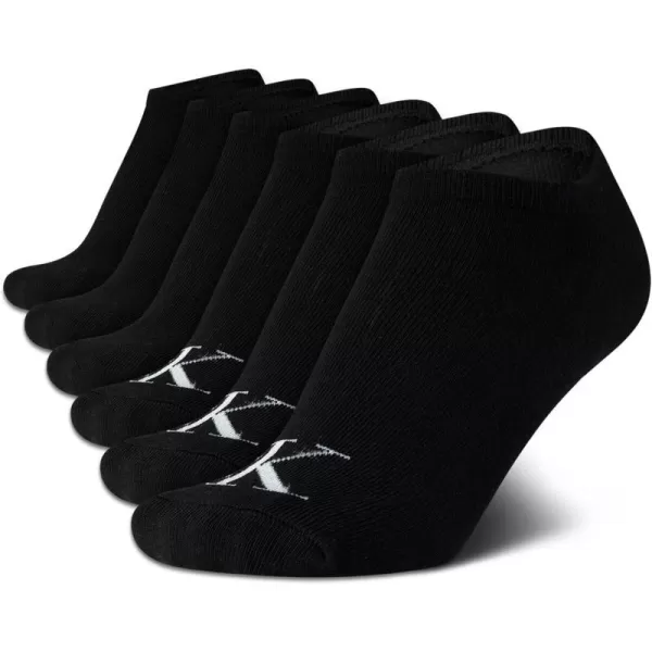 Calvin Klein Womens Socks  Lightweight No Show Socks 6 PackBlack Logo