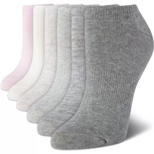 Calvin Klein Womens Socks  Lightweight No Show Socks 6 PackPink LavenderEcruPale Grey HeatherGrey Heather