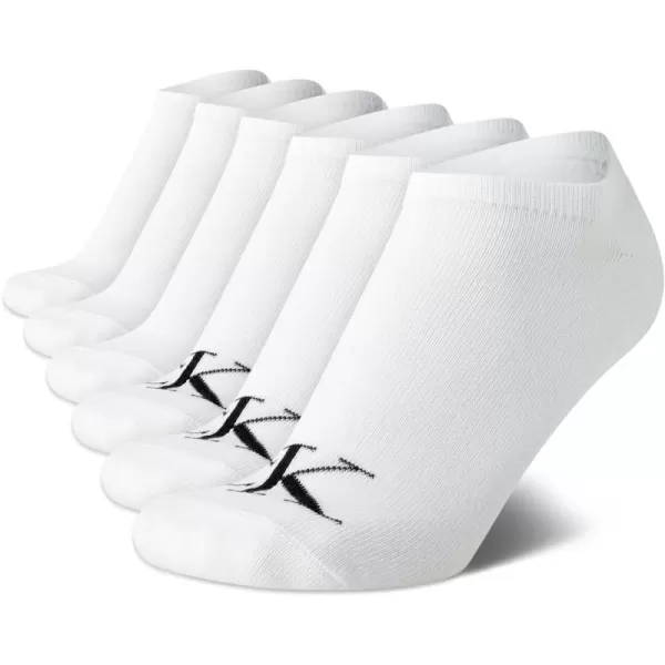 Calvin Klein Womens Socks  Lightweight No Show Socks 6 PackWhite Logo