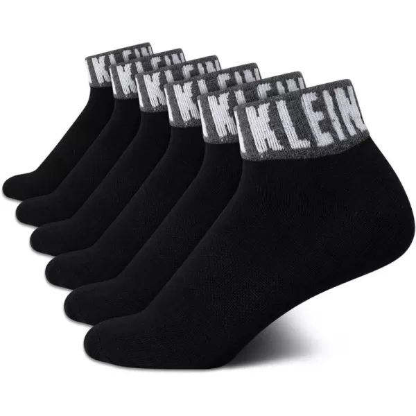 Calvin Klein Womens Socks  Lightweight Quarter Cut Ankle Socks 3 or 6 PackBlack Logo