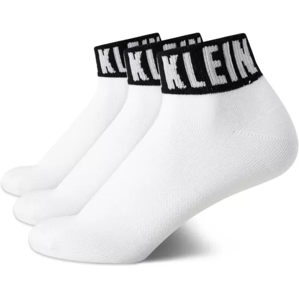 Calvin Klein Womens Socks  Lightweight Quarter Cut Ankle Socks 3 or 6 PackWhite3 Pack