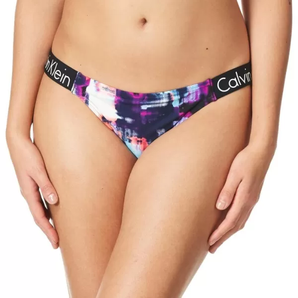 Calvin Klein Womens Standard Logo Cheeky Bikini BottomDragonfruit