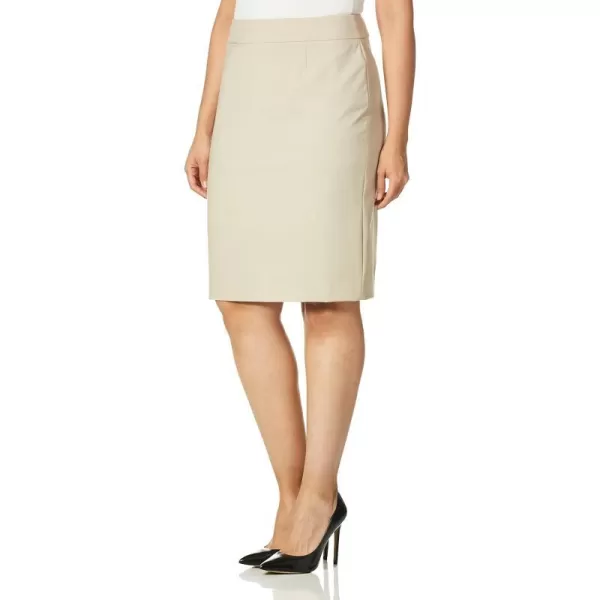 Calvin Klein Womens Straight Fit Suit Skirt Regular and Plus SizesKhaki