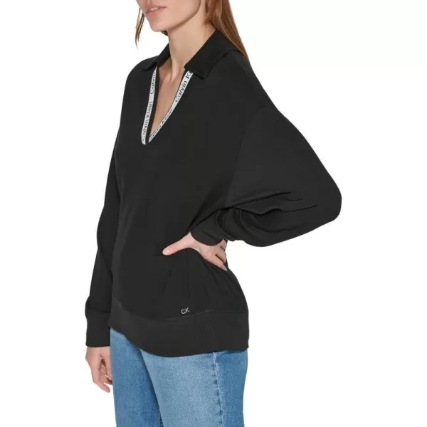 Calvin Klein Womens Sweatshirt VNeckBlack