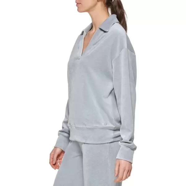 Calvin Klein Womens Sweatshirt VNeckHtr Granite