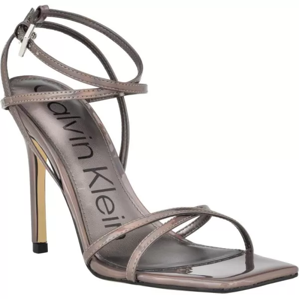 Calvin Klein Womens Tegin Heeled SandalPewter