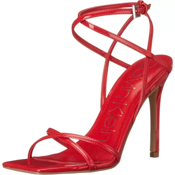 Calvin Klein Womens Tegin Heeled SandalRed 610