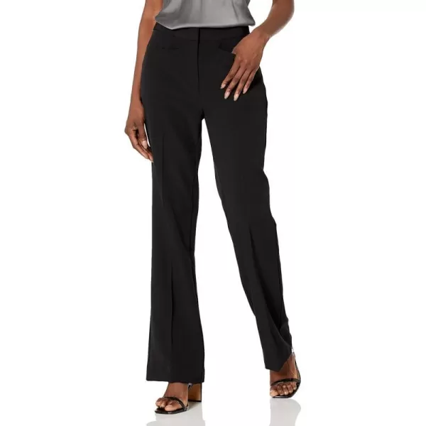 Calvin Klein Womens Work Wear Crepe High Waist Wide Leg Pants Standard and Plus SizeBlack