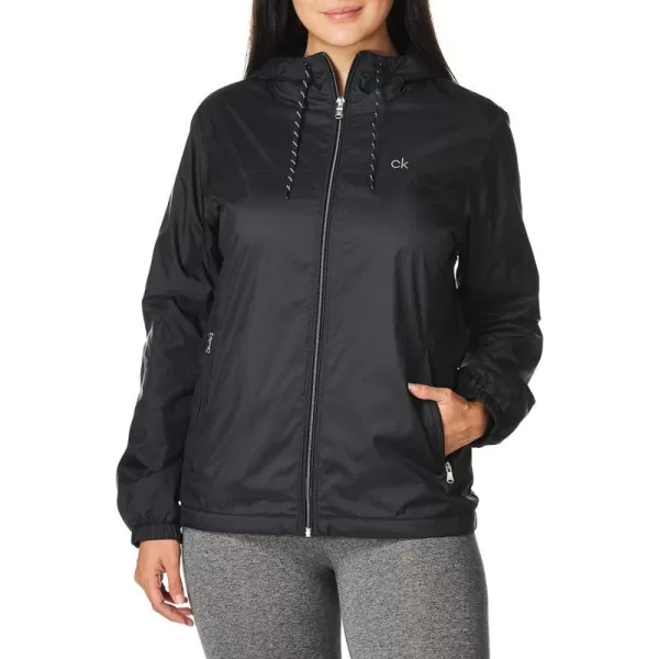 Calvin Klein Womens Zip Front WindbreakerBlack