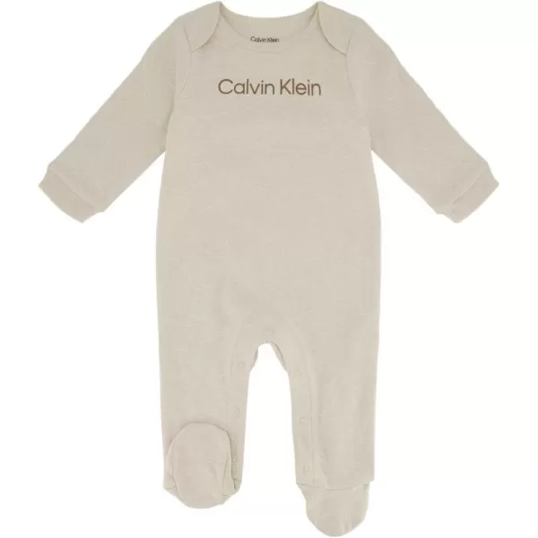 Calvin Klein babygirls Footed CoverallDove Cream