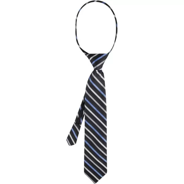 Calvin Klein boys Adjustable Pretied Zipper Tie  Big BoysBlack Stripe Zip