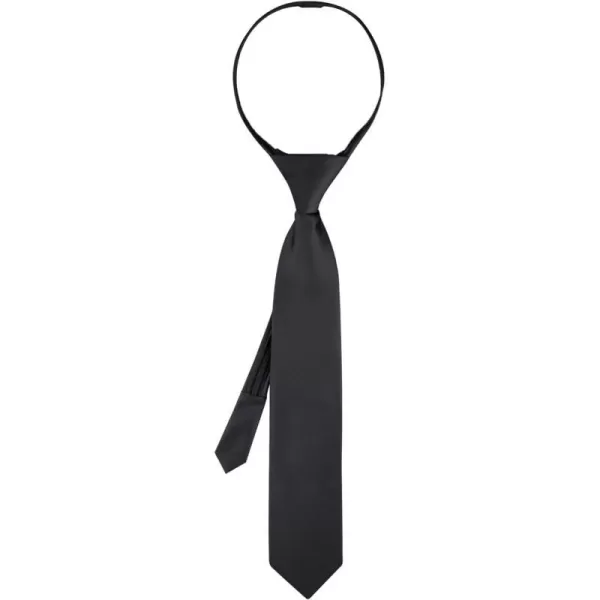 Calvin Klein boys Adjustable Pretied Zipper Tie  Big BoysBlack Zip