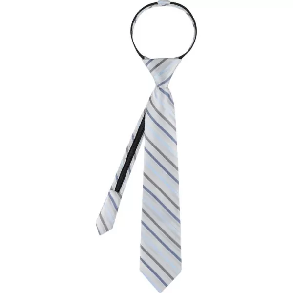 Calvin Klein boys Adjustable Pretied Zipper Tie  Big BoysSilver Stripe Zip