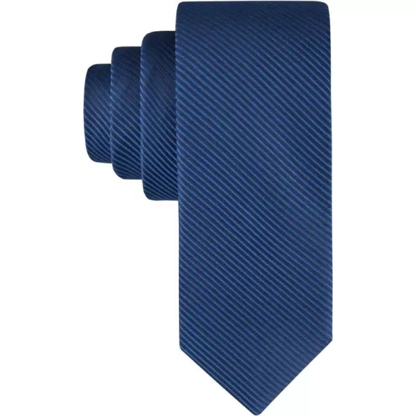 Calvin Klein mens Classic Navy Solid and Pattern Ties  Regular and Extra Large SizesNavy Textured