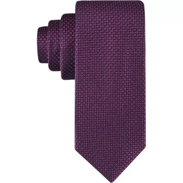 Calvin Klein mens Silver Spun Solid Tie  Regular and Extra Large SizesBerry Micro