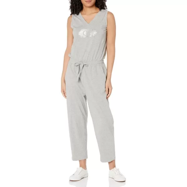 Calvin Klein womens Designer Logo Jumpsuit Romper WDrawstringHeathrTin Multi