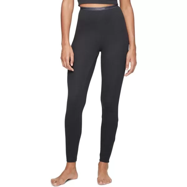 Calvin Klein womens Pure Ribbed Lounge LeggingBlack