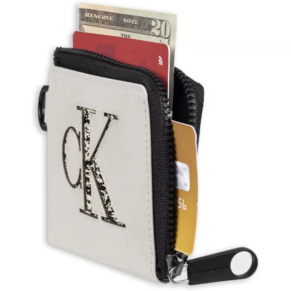 Calvin Klein Mens RFID Leather Slim Minimalist Card Case Wallet SetsGrey